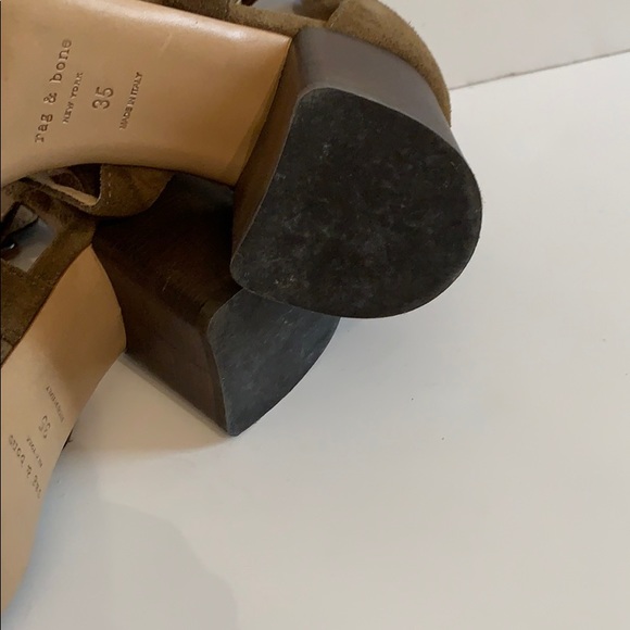 Rag & Bone Brown 'matteo' Block Heel Sandals 5/35 - Picture 9 of 10
